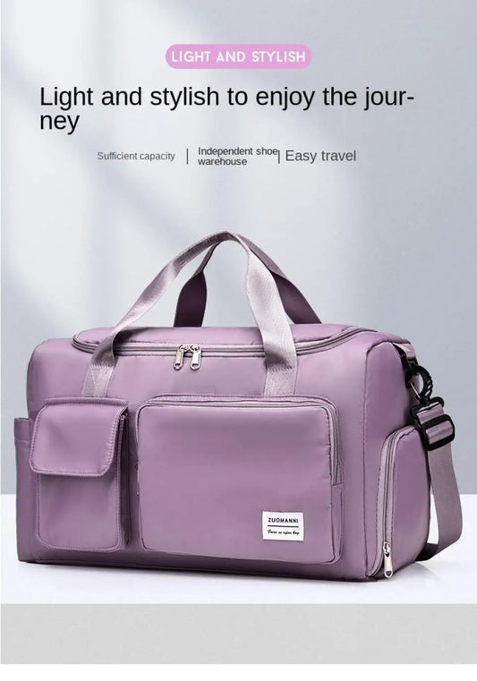 Weekender Duffel Bag with Shoe Compartment - front view